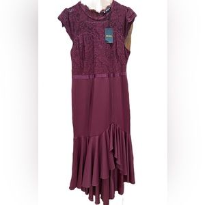 Miusol Women's Retro Floral Lace Ruffle Style Maxi dress NWT